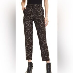 All Saints Aurora Leopard Print High Waist Trousers - Size 2